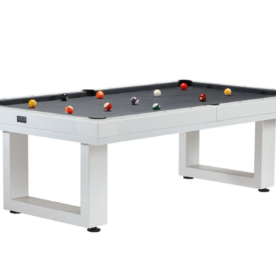 LANAI 8' OUTDOOR POOL TABLE (PEARL WHITE) 3