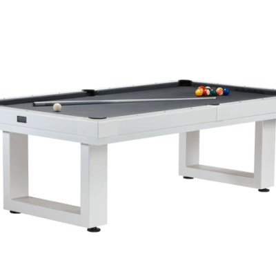LANAI 8' OUTDOOR POOL TABLE (PEARL WHITE) 4